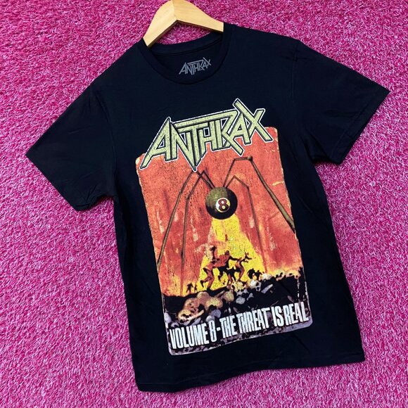 Anthrax Volume 8 The Threat is Real Heavy Metal Band T-Shirt Small - Picture 3 of 4
